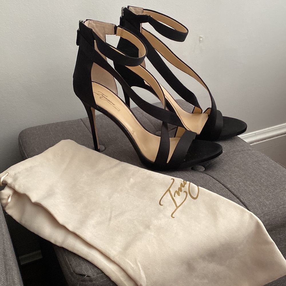 Elegant Black Satin Heels